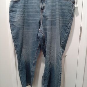 Old NAVY Mens BIG & TALL Sz W52 L30 Straight Leg Stone Wash Blue Denim Jeans NWT